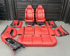 14-16 Bmw F10 M5 Seats Panels Front Rear Sahkir Red Full Leather Interior Set