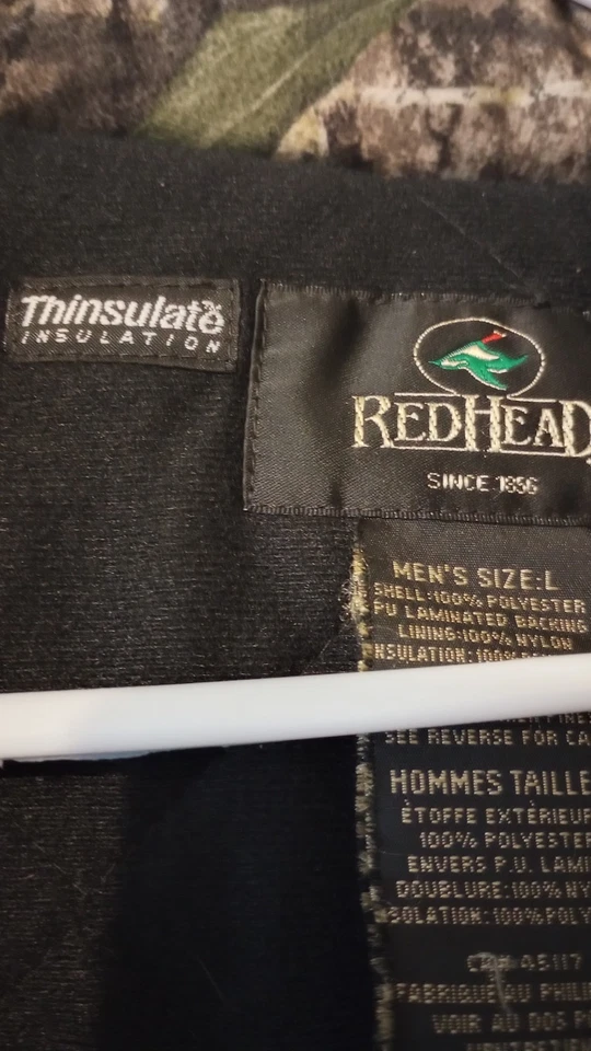 REDHEAD Men’s Full Zip Camo Hunting Thinsulate Jacket L - Image 4 of 4