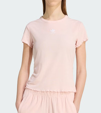 Adidas Originals Essentials Scalloped Edge Baby T-Shirt Women Top AsiaFit KE1106