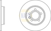 2X Napa Bremsscheibe Voll Ø280Mm FüR VW Transporter IV Bus 70XB 70XC 7DB 7DW