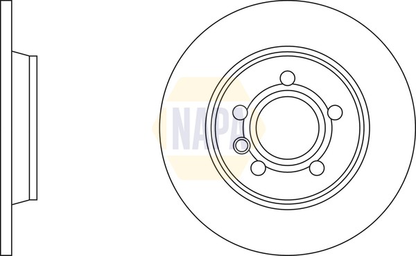 2X Napa Bremsscheibe Voll Ø280Mm FüR VW Transporter IV Bus 70XB 70XC 7DB 7DW-image