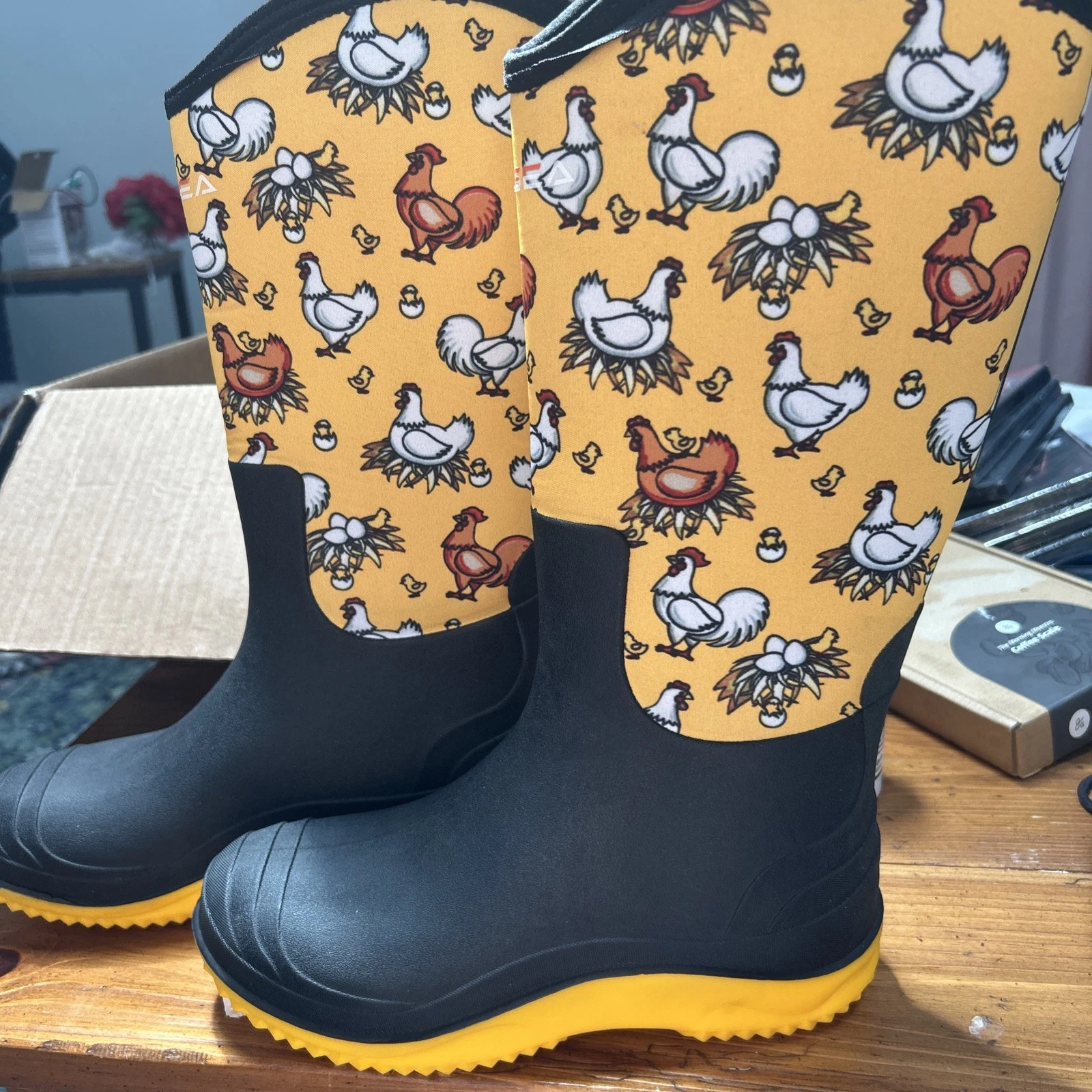 HISEA Women's Tall Rain Boots Waterproof Anti-Slip Outdoor Garden Work Wellies