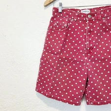 Vintage 90s Y2K Denim Shots Red Polka Dot Coastal All American 26 27