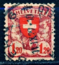 TIMBRE SUISSE N° 209 OBLITERE SCAN CONTRACTUEL