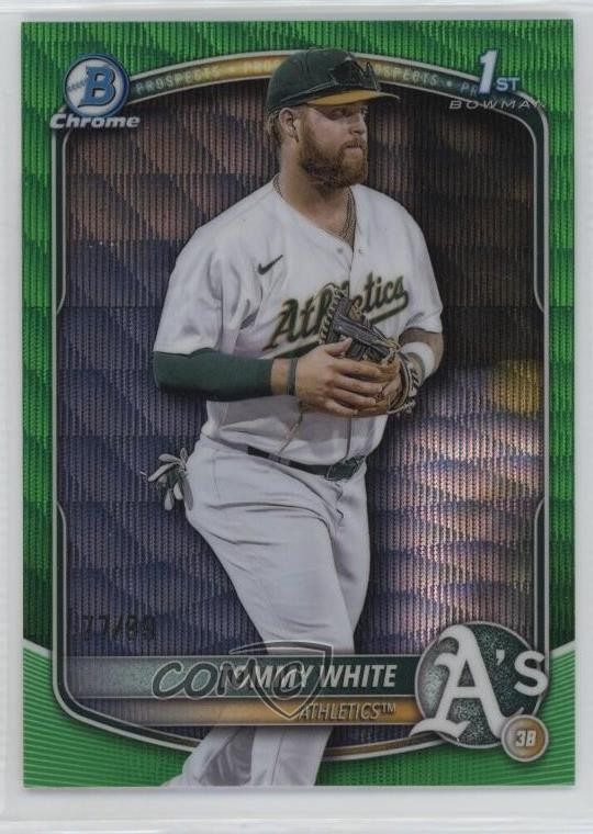 2025 Bowman Chrome Prospects Green Wave Refractor /99 Tommy White #BCP-251 11o2