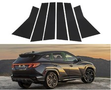 6pcs Black Window Pillar Post Door Trim Cover Set For Hyundai Tucson 2022-2026