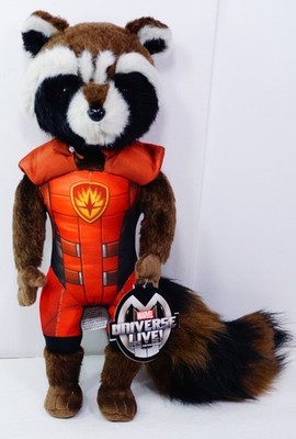 Marvel Guardians Of The Galaxy Rocket Raccoon w/ Tail 15'' Plush Doll Disney NEW