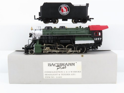 #ad HO Scale Bachmann Plus 31403 GN Great Norther 2 8 0 Consolidation Steam #1257 $126.95