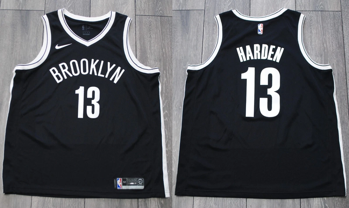 Rare NIKE James Harden Brooklyn Nets Dri-Fit Swingman Jersey NWT Black  Large L