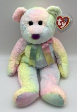 Ty Beanie Buddies “Groovy” the Tie Dye Teddy Bear Plush 1999
