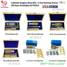 Cylinder Engine Hone Kit +   Honing Stones 4 Set All Sizes Available USA