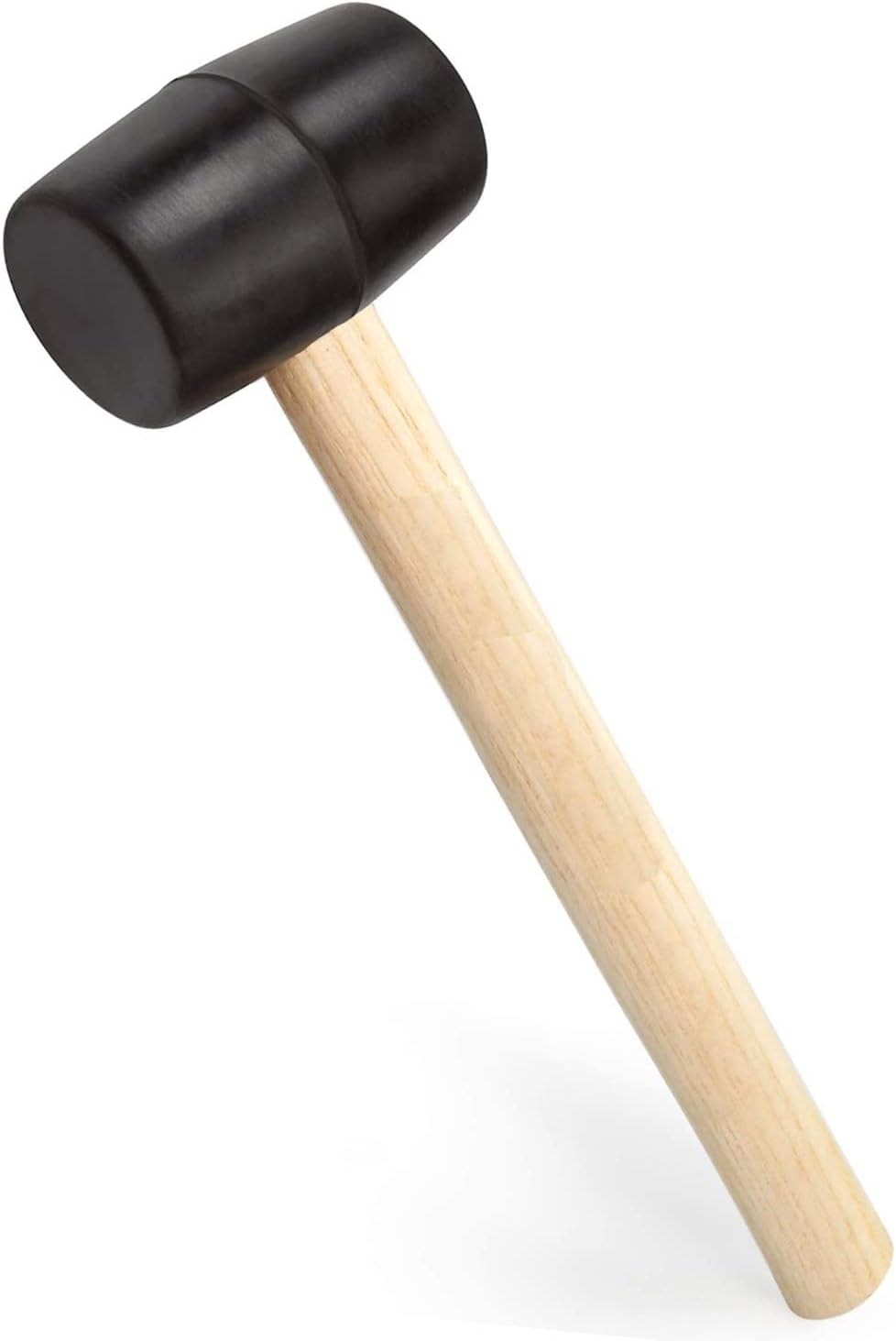 8 Oz Rubber Mallet with Wood Handle - Double-Faced Heavy Duty Hammer