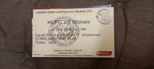 HEREFORD UNITED WOLVERHAMPTON WANDERERS  FRIENDLY MATCH TICKET 2008/9