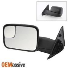 Fit 02-08 Dodge Ram Driver/Left Manual Rotatable Towing Trailer Side Mirror