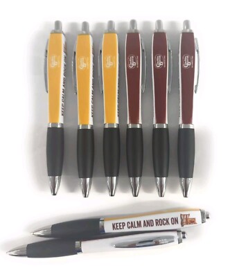 8ct Lot: Cracker Barrel 3D Retractable Click Pens: Multi-Color Advertisement 
