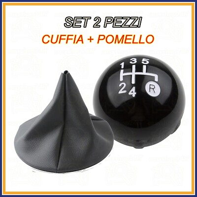 Pomello Cambio Per Fiat 500 E 500C (2003-2012) - Nero, Plastica ABS - Facile Montaggio - Foto 3