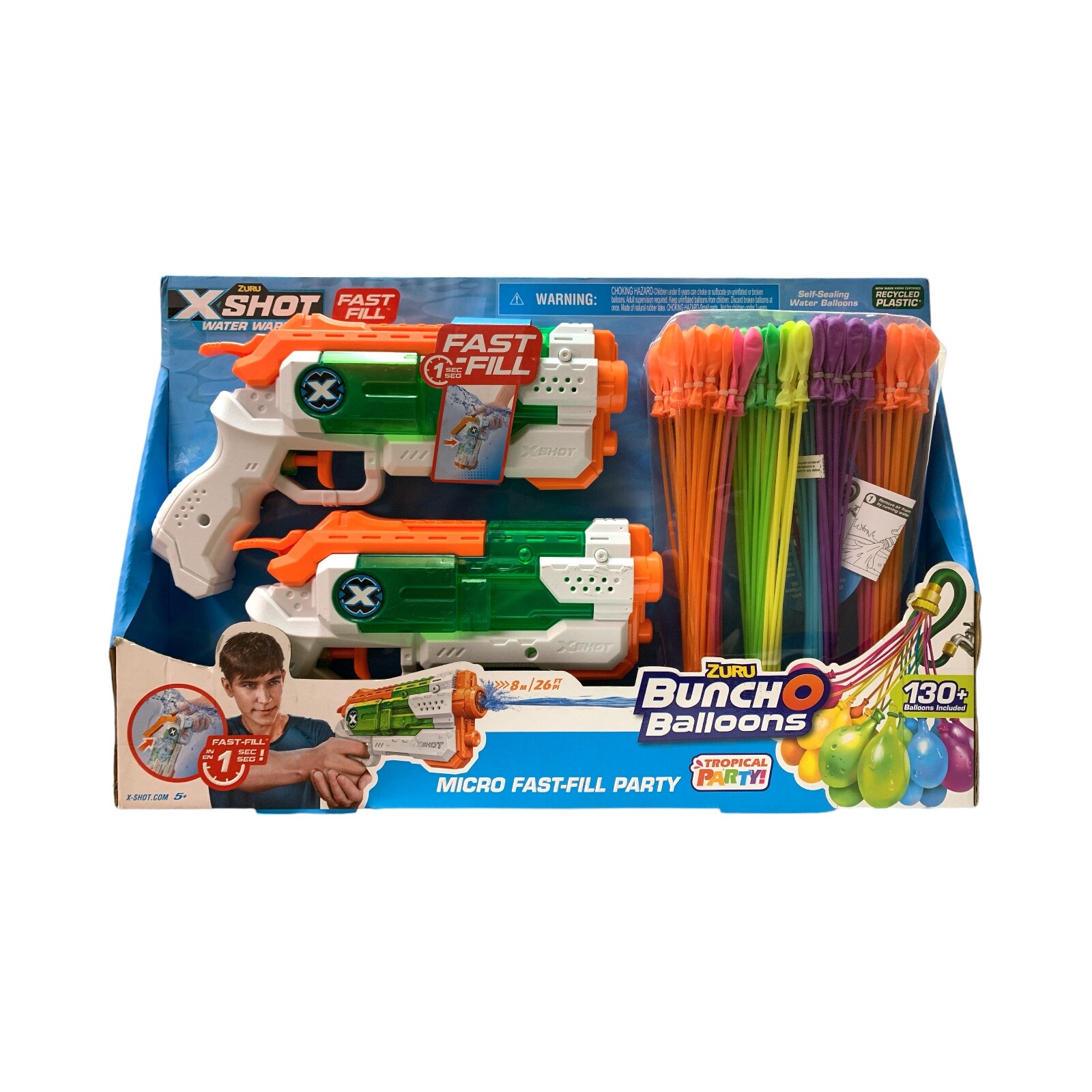 Набор для вечеринки Zuru X-Shot Water Wars - Bunch O Balloons Tropical Micro с быстрым наполнением 4090₽