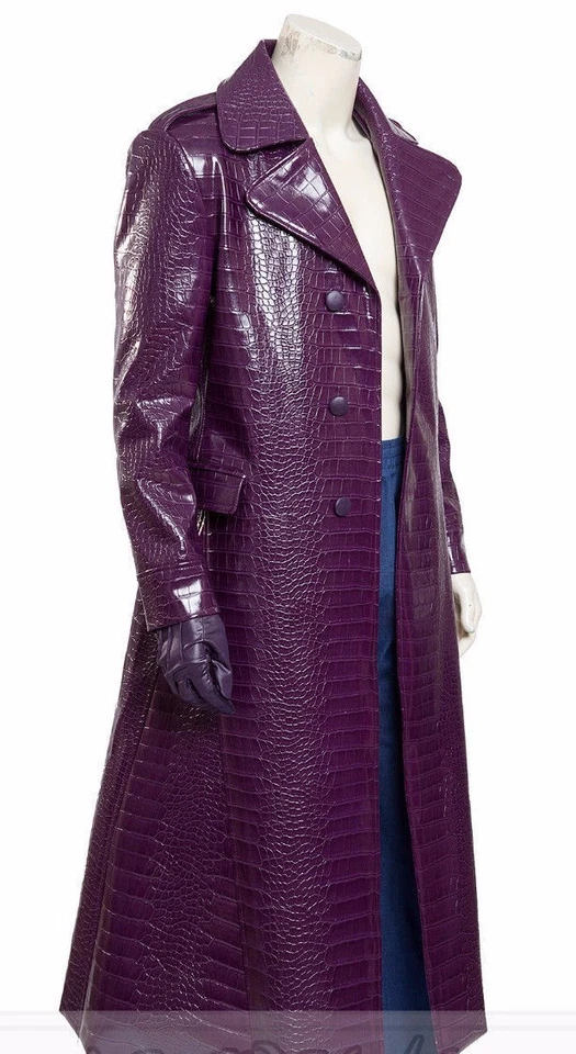 Casaco de couro sintético roxo Halloween esquadrão suicida Coringa Jared Leto frete rápido - Imagem 4 de 4