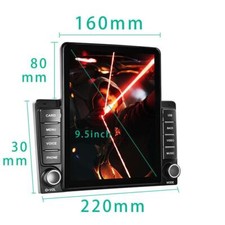 9.5in Free Camera Car Stereo Radio Bluetooth Touch Screen 2DIN For IOS/Android