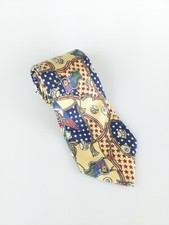 BURBERRYS Americana Baseball Print 100% Silk Tie Made in USA 3.75" x 58.5"