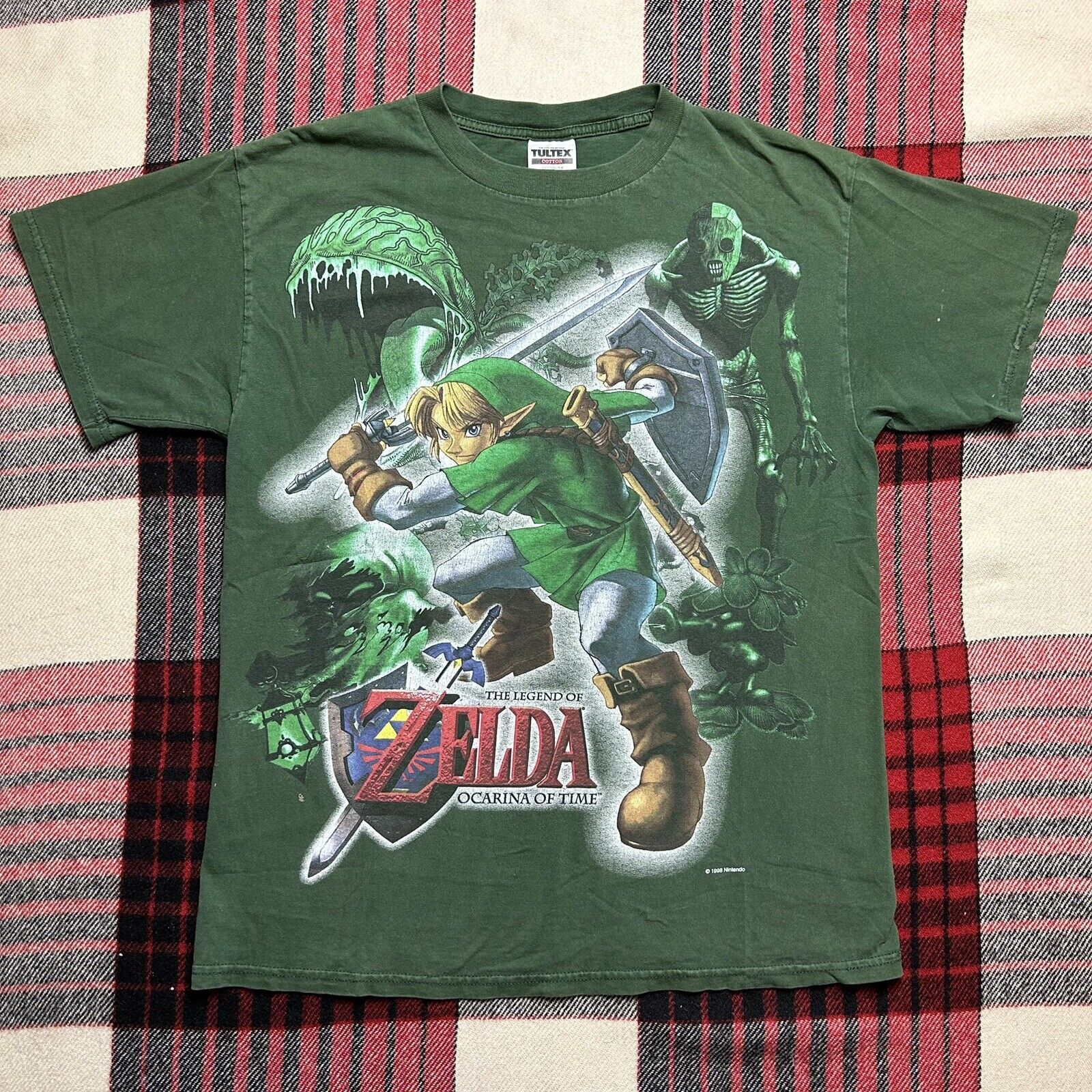 VINTAGE NINTENDO ZELDA THE LEGEND OF OCARINA OF TIME TEE SHIRT 1998 SI –  Vintage rare usa