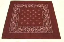 Burgundy Deep Red Paisley Bandanna Face Mask,Head Wrap,Scarf,Wristband-New!