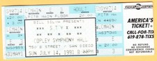 1991 STYX concert ticket TOMMY SHAW JY YOUNG DENNIS DeYOUNG PANOZZO 7/14/91
