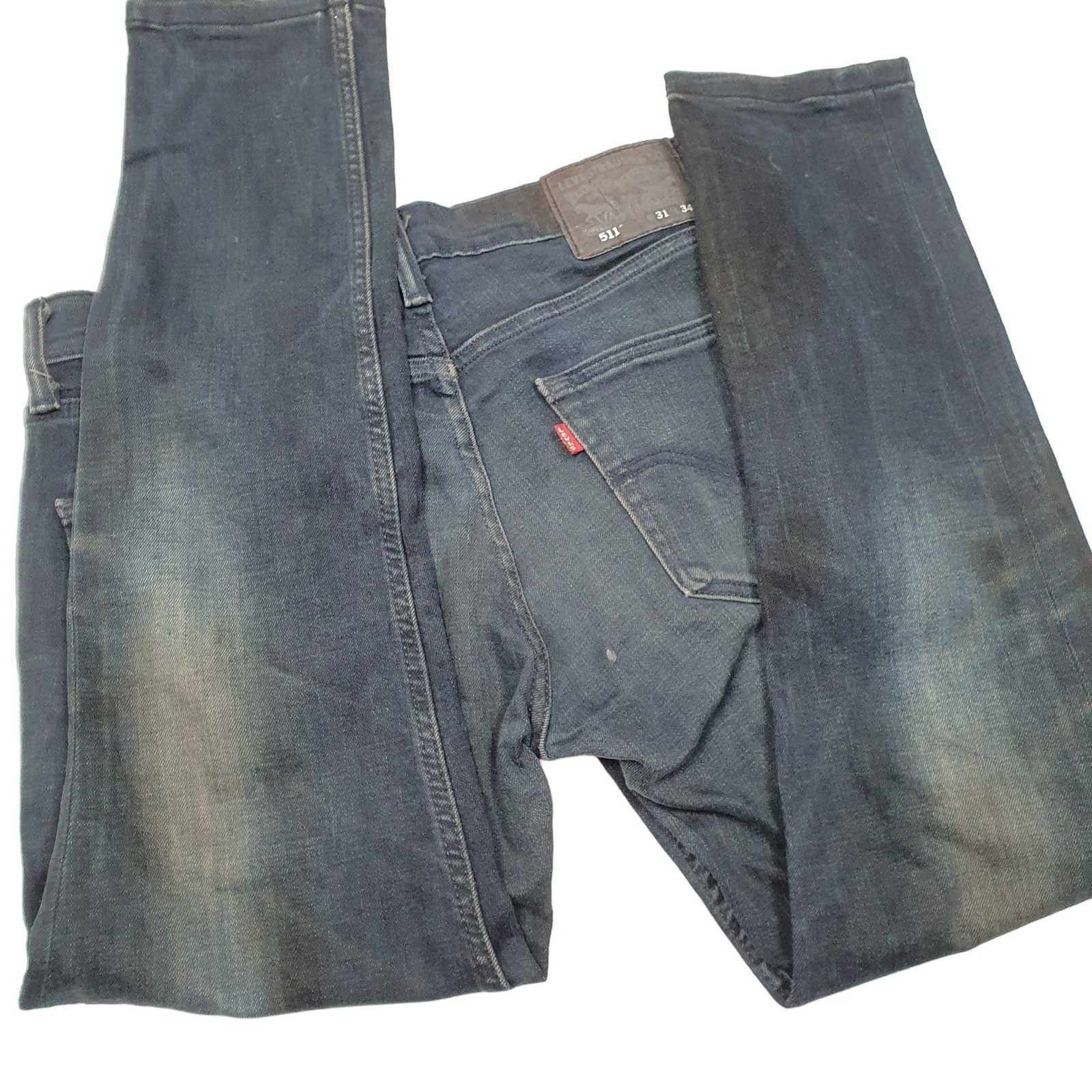 LEVIS 511 Jeans Slim Fit Navy Denim Trousers Mens Stretch W31 L28 image 4