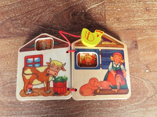 Holzklappbuch mit Magnet Vogel von Selecta - Bild 4 von 6