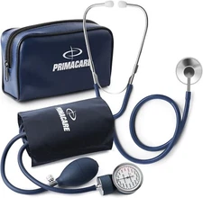 NEW Primacare DS-9197-BL Manual Blood Pressure Monitor Kit Blue Doctors Nurses