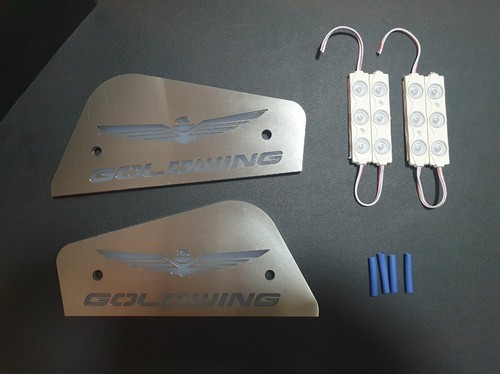 Goldwing Honda GL 1800 lighting foot peg floorboard covers with white LEDs - Picture 2 of 12