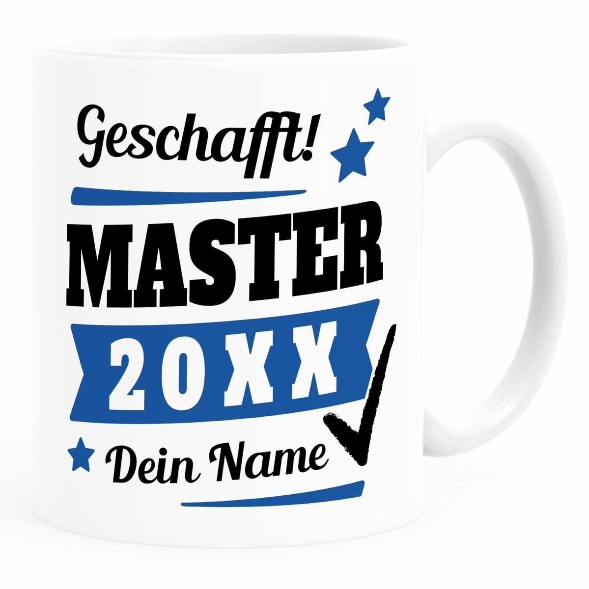 Persönliche Meistertasse – Mit Beruf, Jahr & Namen Für 2025, 2026, 2027 | Keramikbecher 330 Ml Als Geschenk Zur Bestandenen Meisterprüfung