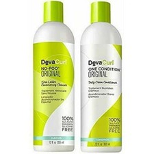 New Devacurl No-Poo Original 12 oz  One Condition 12 oz DUO Set