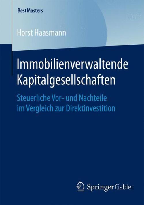 Thumbnail - Immobilienverwaltende Kapitalgesellschaften Horst Haasmann Taschenbuch