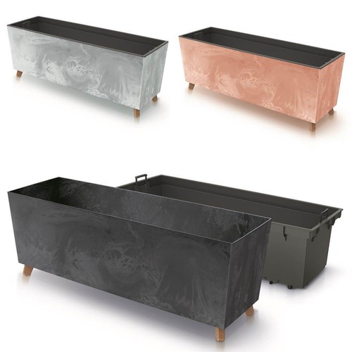 Blumenkasten Blumentopf Blumenkübel mit Füßen Pflanzkübel Case Beton