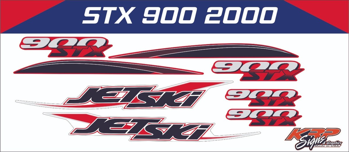 KAWASAKI STX 900 2000 Graphics / Decal / Sticker Kit CUSTOM RED | eBay