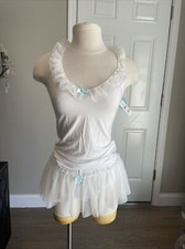 Blue Betsey Johnson Lingerie Bridal White Set Medium