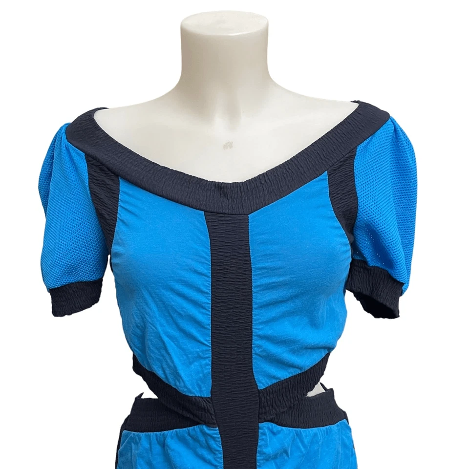 Mini Vestido Marc By Marc Jacobs Primavera Azul Cielo Corte Mangas Abullonadas Talla XS Foto 2 de 4