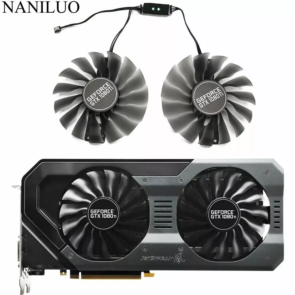 95MM FD10015H12S GAA8S2U Fan Cooler For Palit EMTek GTX1080Ti