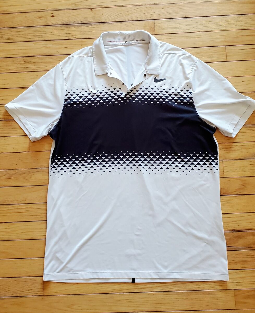 Nike Tiger Woods Golf Collection Polo Shirt L White TPC San