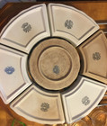 VTG/ANTIQUE VILLEROY AND BOCH BLUE ONION RELISH/CHARCUTERIE DISHES-NOT PERFECT — photo 2