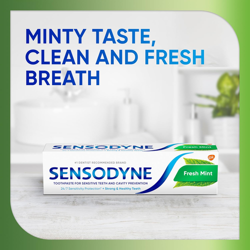 Fresh Mint Sensitive Toothpaste, ADA Accepted Toothpaste for Cavity Prevention a - Picture 7 of 12