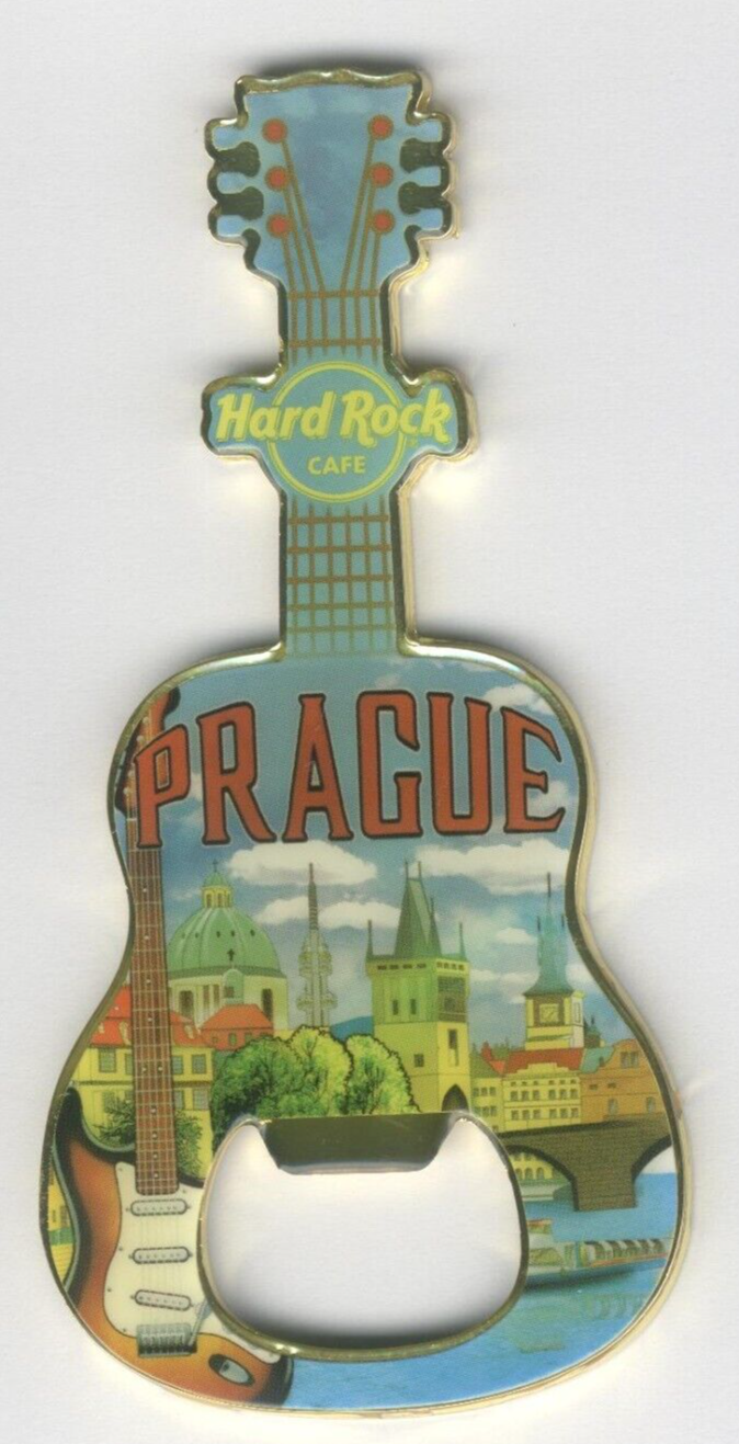 Hard Rock Cafe Prague Bottle Opener Magnet Set V16 Souvenir