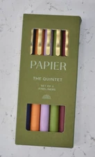 Papier The Quintet 5 Piece Fineliners Colored Pens Assorted Colors Kit Set