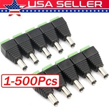 1-500 x Male Female 2.1x5.5mm DC Power Plug Jack Adapter Connector for CCTV Lot