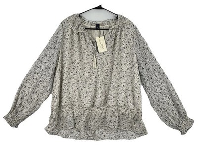 Universal Thread Women's Balloon Long Sleeve Blouse - Cream LARGE