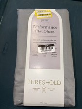 Queen 400 Thread Count Performance Flat Sheet Classic Gray - Threshold: Cotton