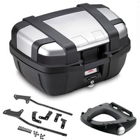 Givi TRK52N Koffer 52LT Schwarz Mit Halterungen FüR Kawasaki Z750 2011-2014
