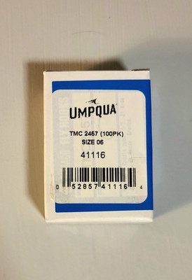 100 Tiemco Fly Tying Hooks, TMC 2457, Size 6, Fly Tying