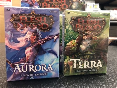 J4 Flesh & Blood: 1st Strike - Blitz Deck Set (2) - Brand New - Aurora & Terra